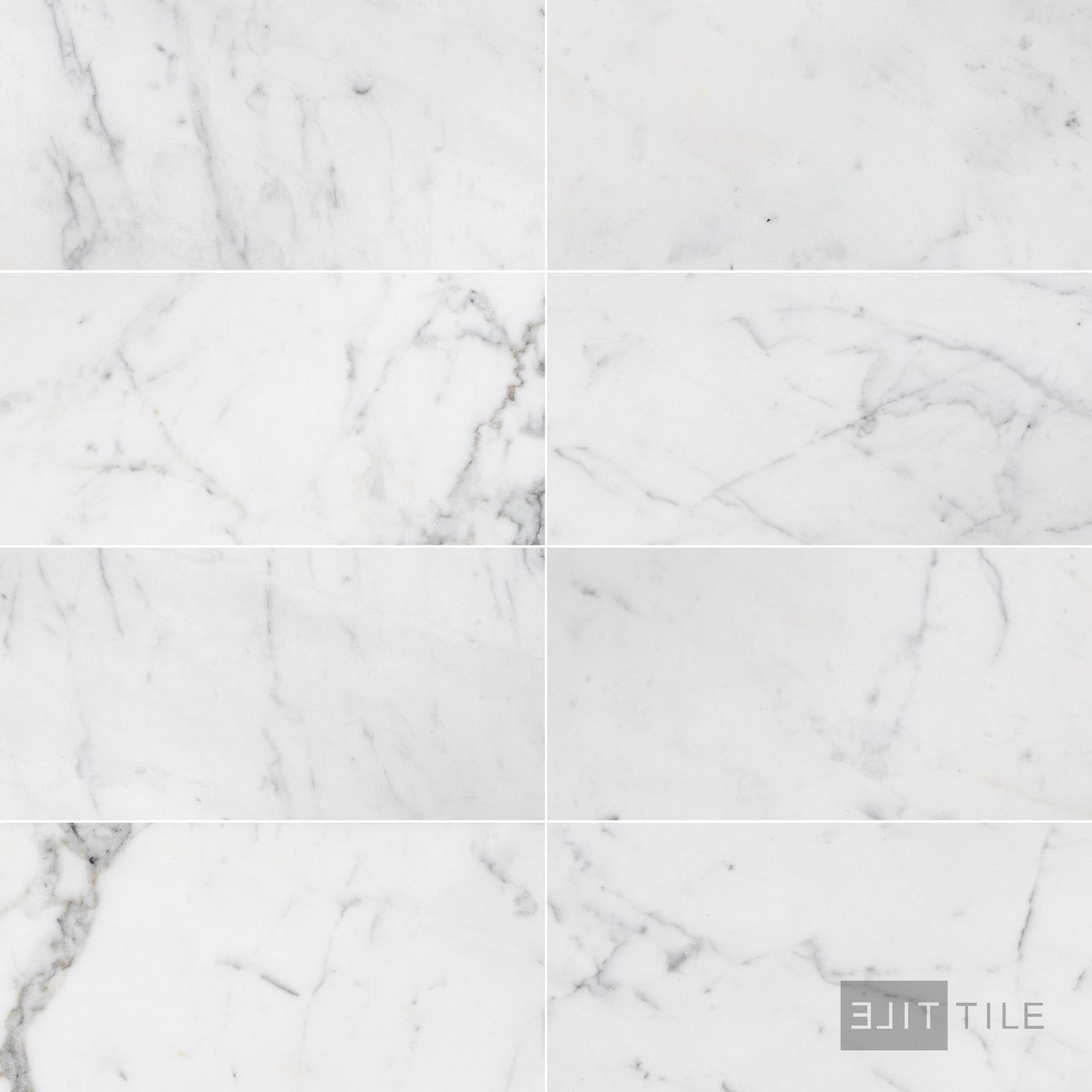 Statuary White Marble 12X24 Honed