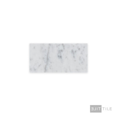 White Carrara Marble 3X6 Honed