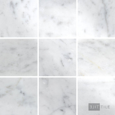 White Carrara Marble 4X4 Polished