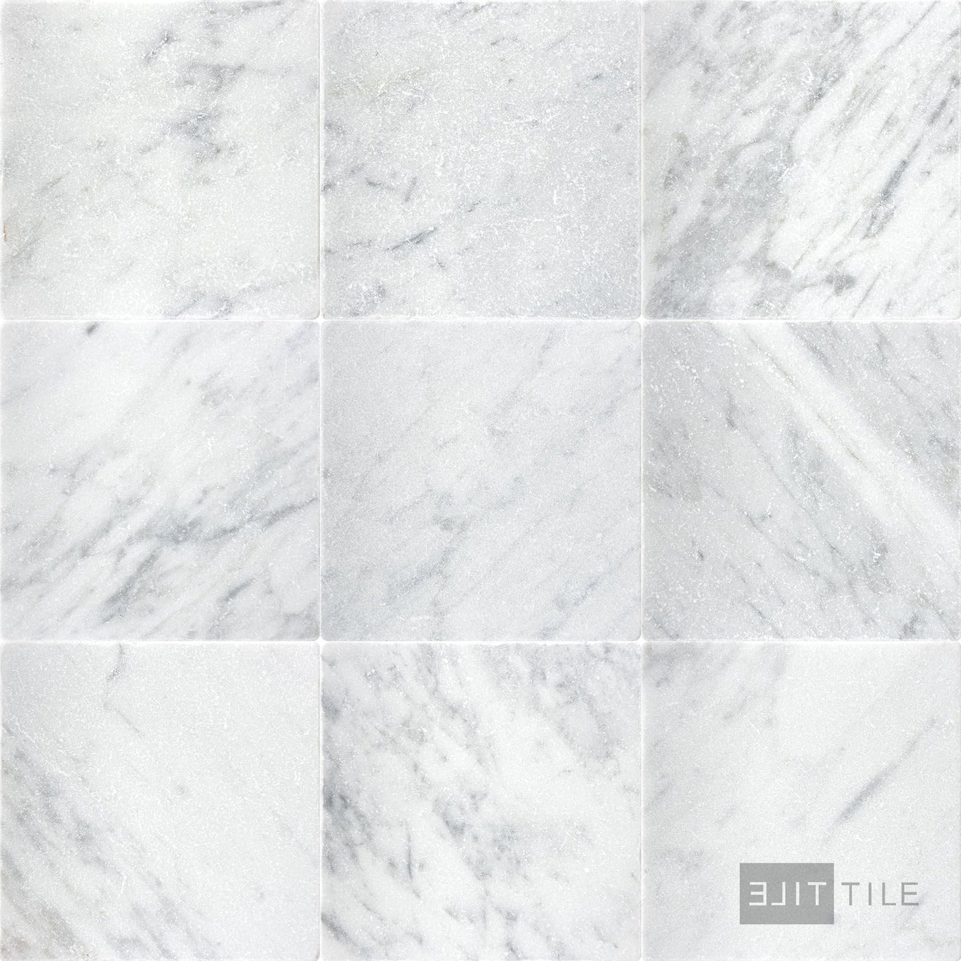 White Carrara Marble 4X4 Tumbled
