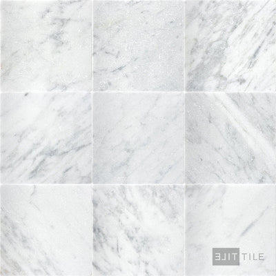 White Carrara Marble 4X4 Tumbled