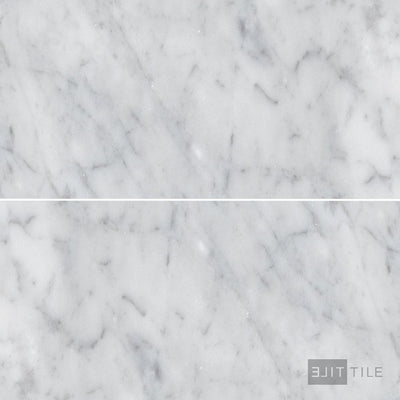 White Carrara Marble 4X8 Honed