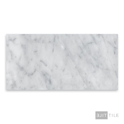 White Carrara Marble 4X8 Honed