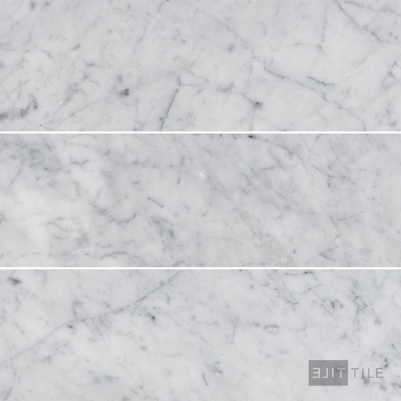 White Carrara Marble 4X12 Honed
