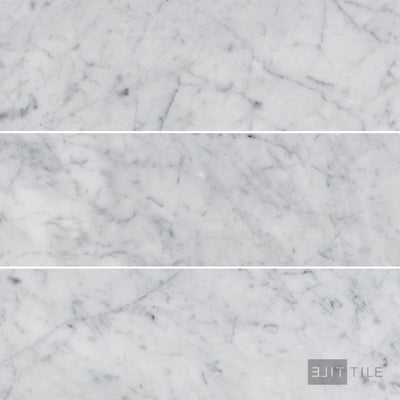 White Carrara Marble 4X12 Honed