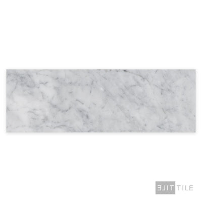 White Carrara Marble 4X12 Honed
