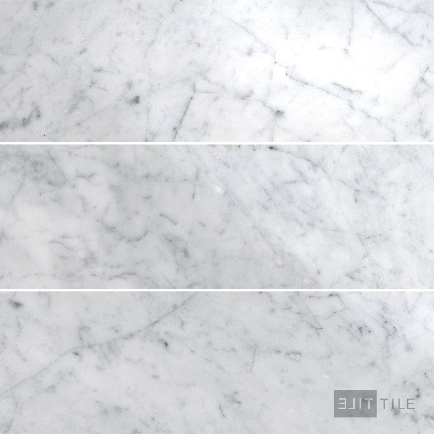 White Carrara Marble 4X12 Polished