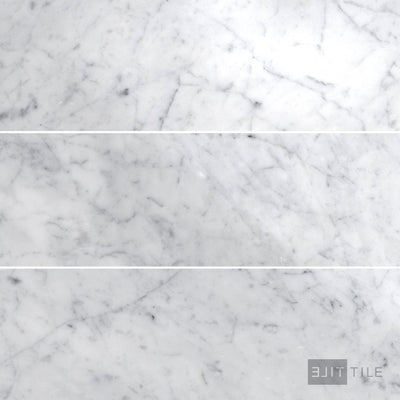 White Carrara Marble 4X12 Polished