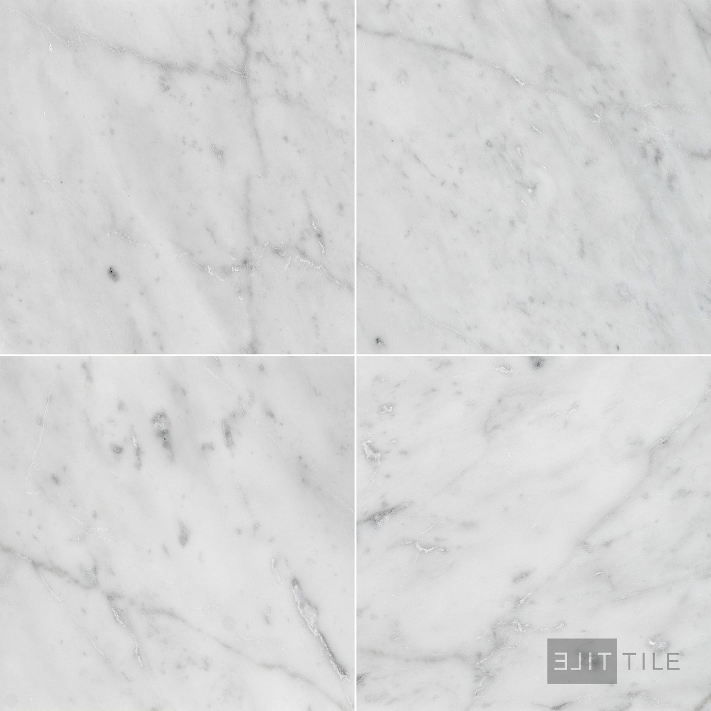 White Carrara Marble 6X6 Polished