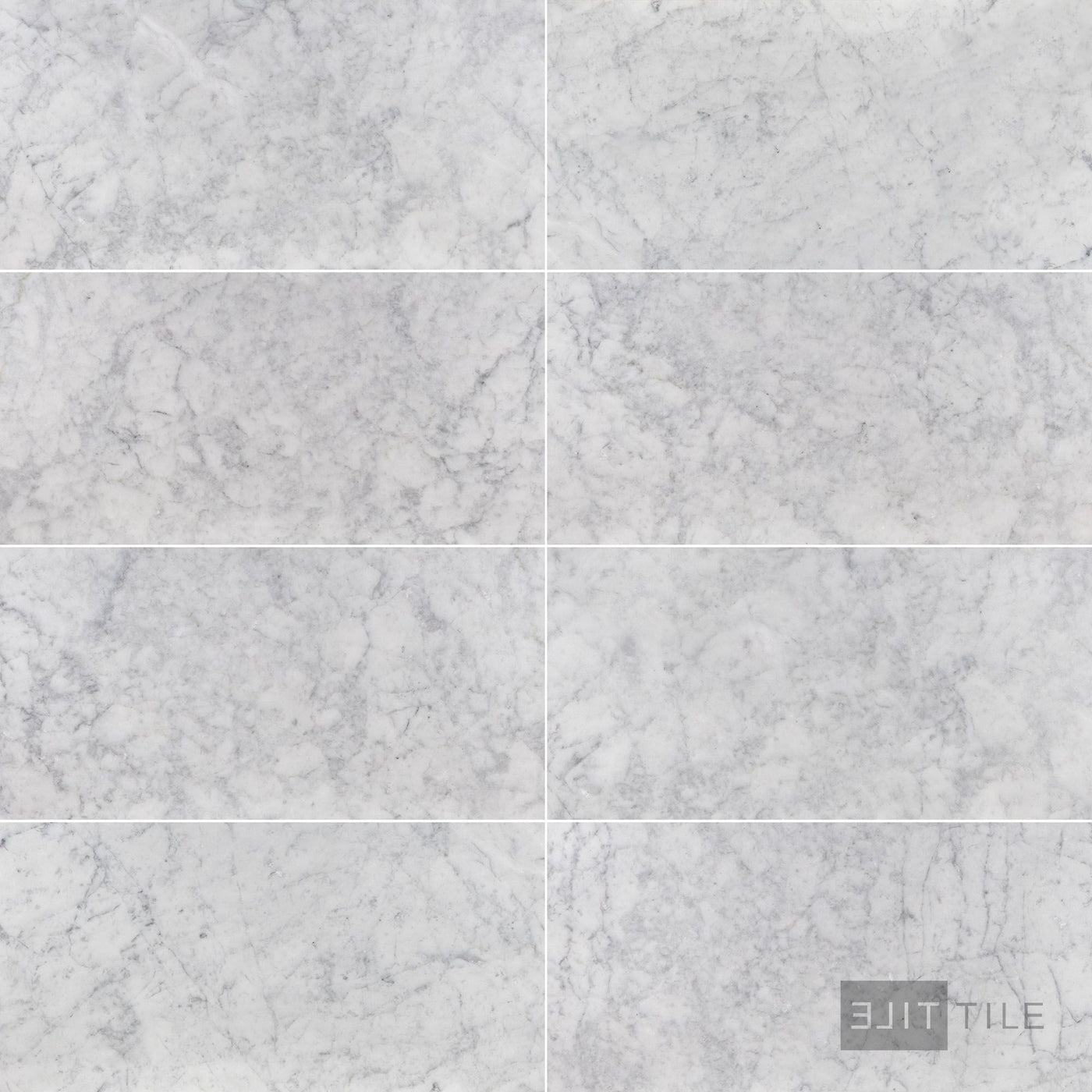 White Carrara Marble 12X12 Honed
