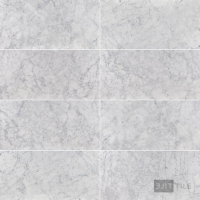 White Carrara Marble 12X12 Honed