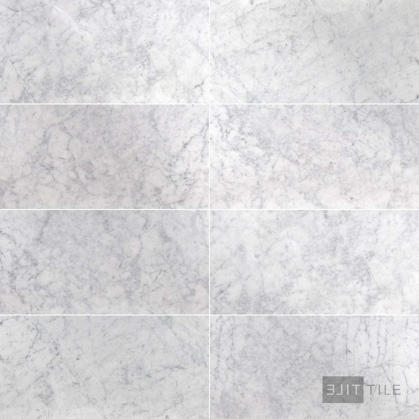 White Carrara Marble 12X12 Polished