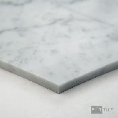 White Carrara Marble 6" Hexagon Honed