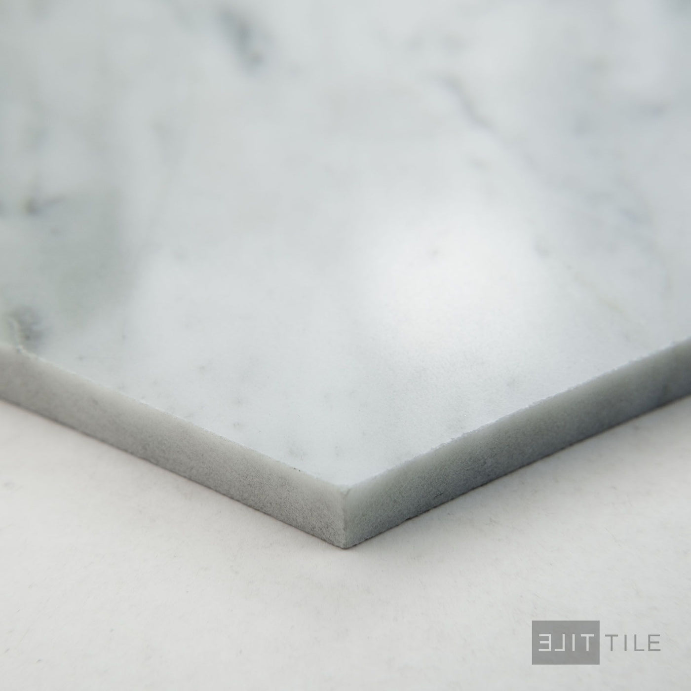 White Carrara Marble 6" Hexagon Polished