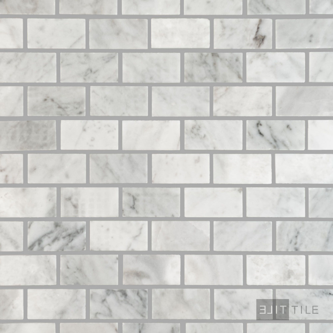 White Carrara Marble 1X2 Brick Polished Mosaic
