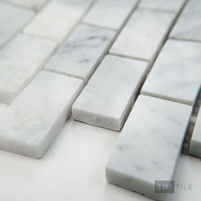 White Carrara Marble 1X2 Brick Polished Mosaic
