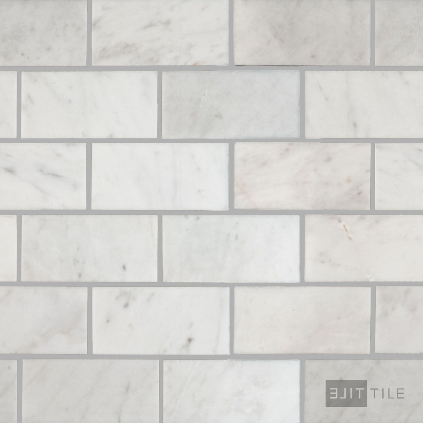 White Carrara Marble 2X4 Brick Polished Mosaic