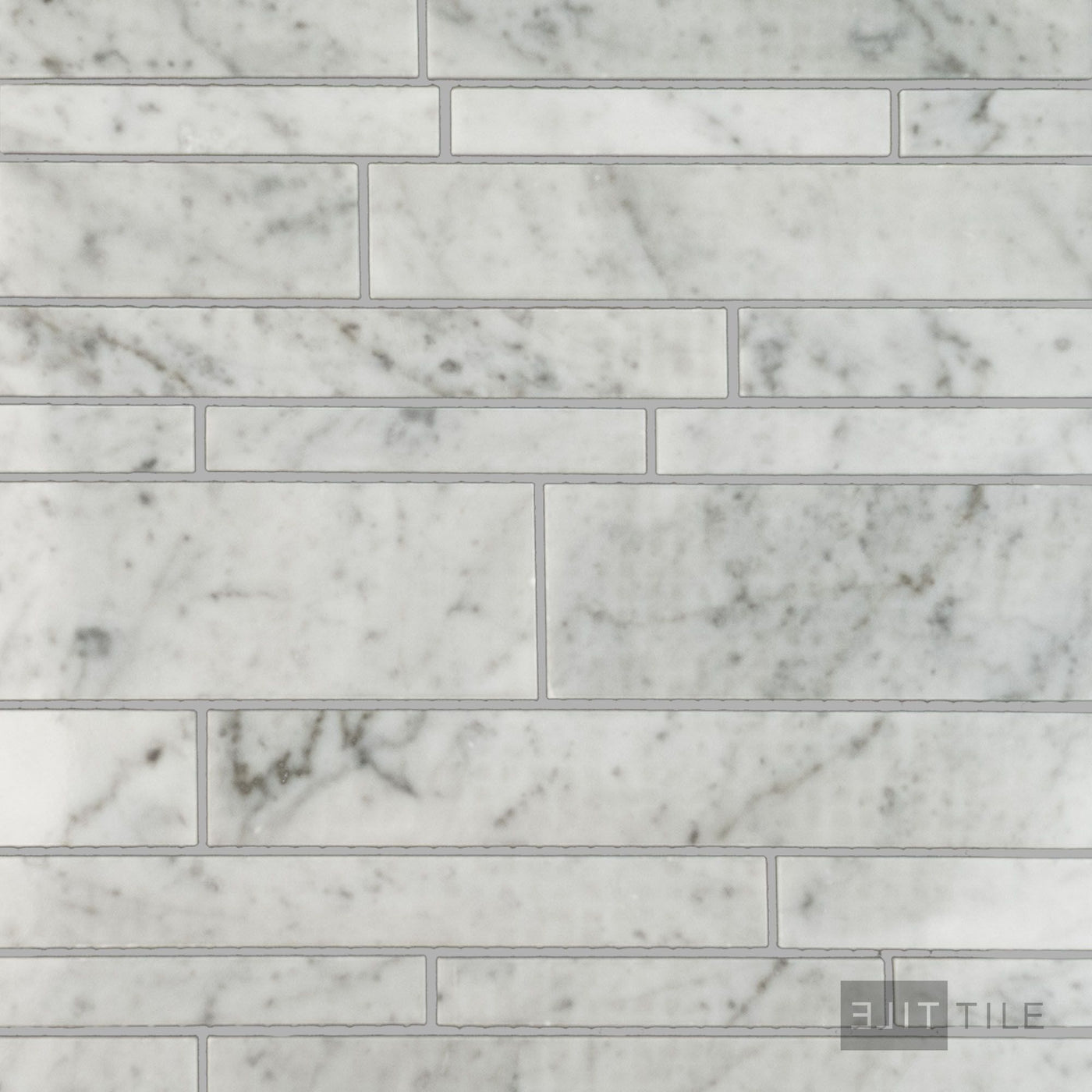 White Carrara Marble Linear Polished Mosaic