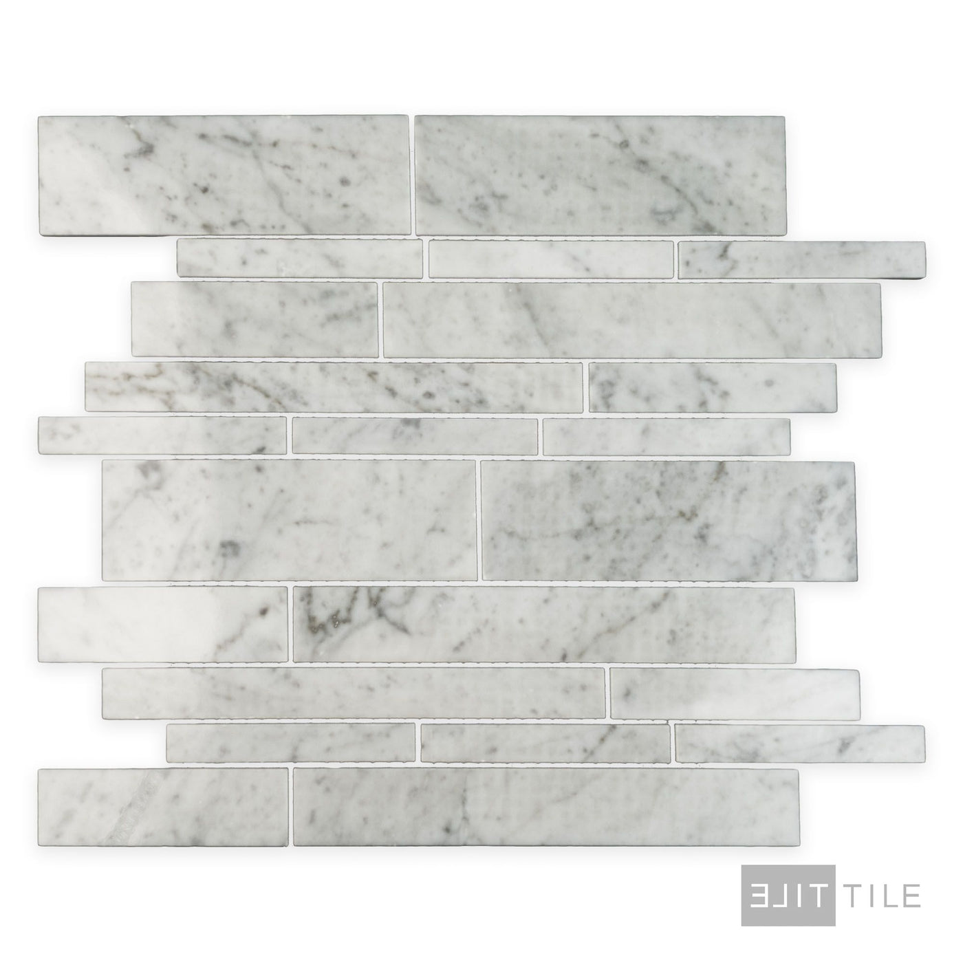 White Carrara Marble Linear Polished Mosaic