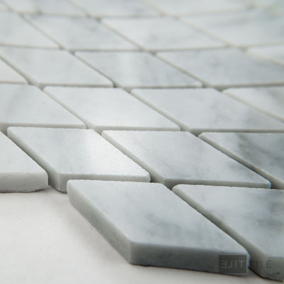 White Carrara Marble Rhomboid Polished Mosaic