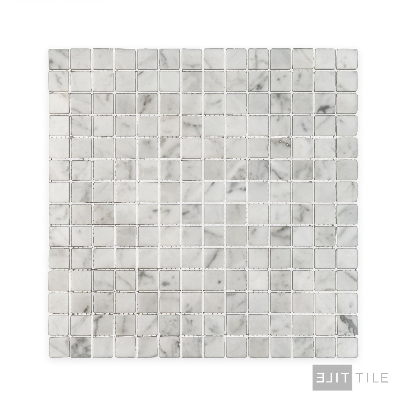 White Carrara Marble 3/4" Square Polished Mosaic
