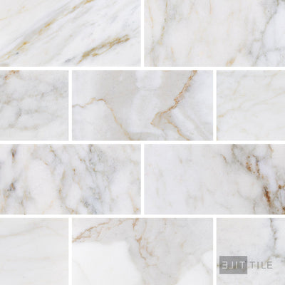 Calacatta Gold Marble 3X6 Honed