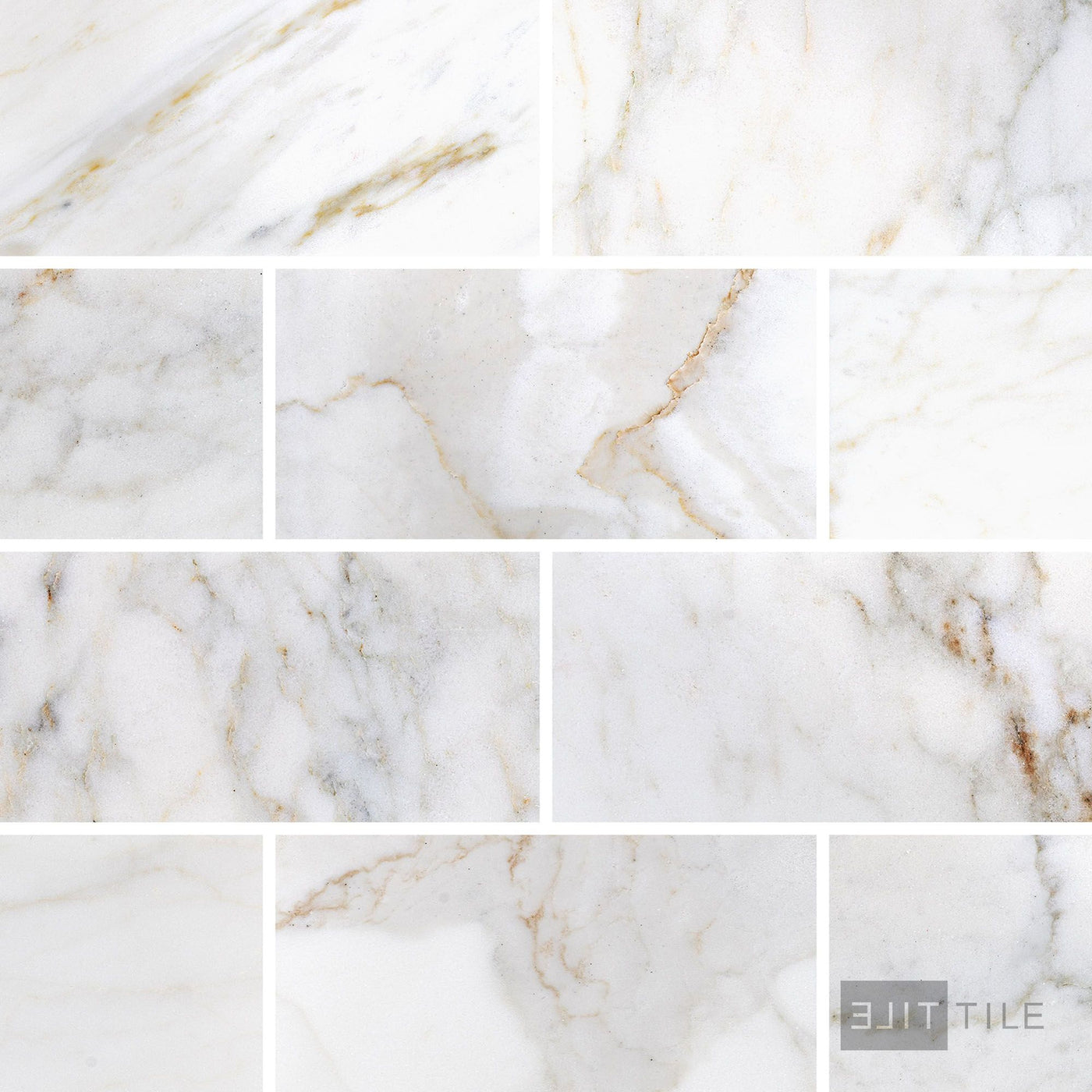 Calacatta Gold Marble 3X6 Polished