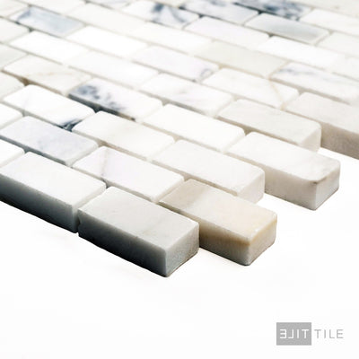 Calacatta Gold Marble 5/8X1-1/4 Brick Honed Mosaic