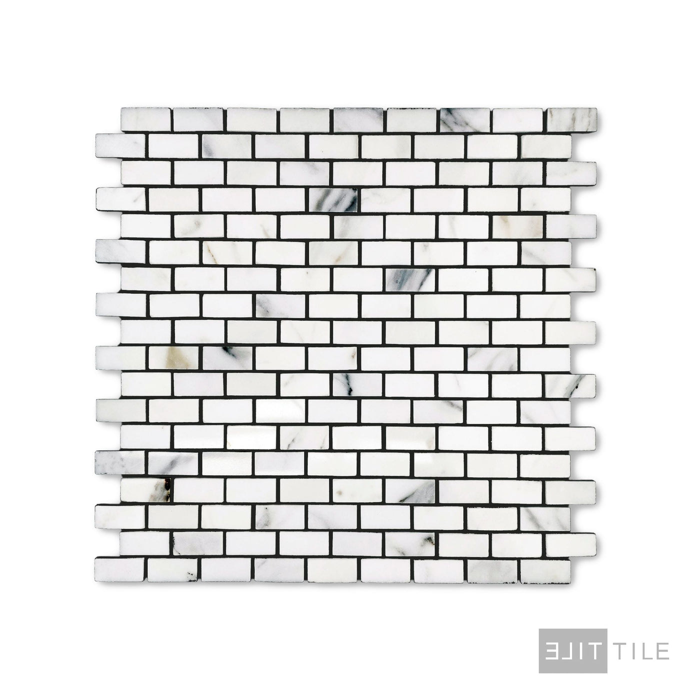 Calacatta Gold Marble 5/8X1-1/4 Brick Polished Mosaic