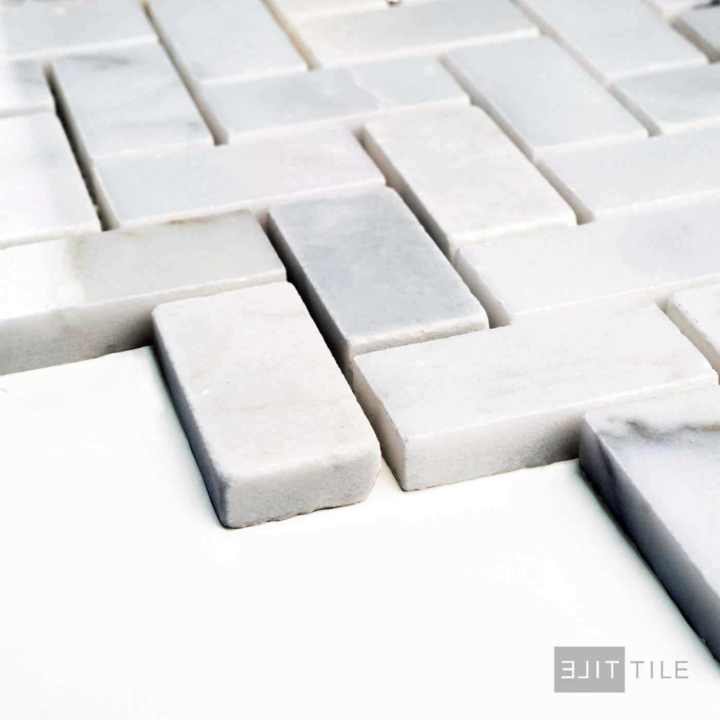 Calacatta Gold Marble 1X2 Herringbone Polished Mosaic