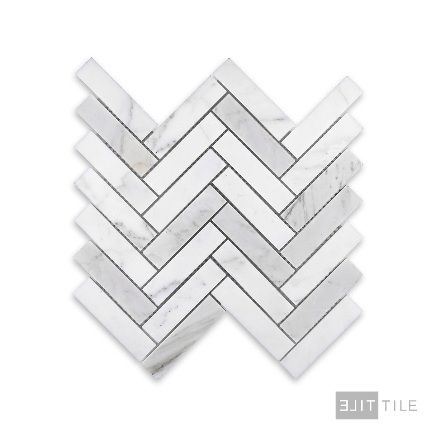 Calacatta Gold Marble 1X4 Herringbone Honed Mosaic