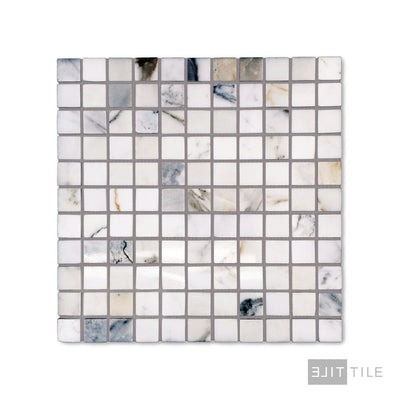Calacatta Gold Marble 5/8" Square Polished Mosaic