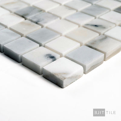 Calacatta Gold Marble 1" Square Honed Mosaic