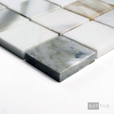 Calacatta Gold Marble 2" Square Honed Mosaic