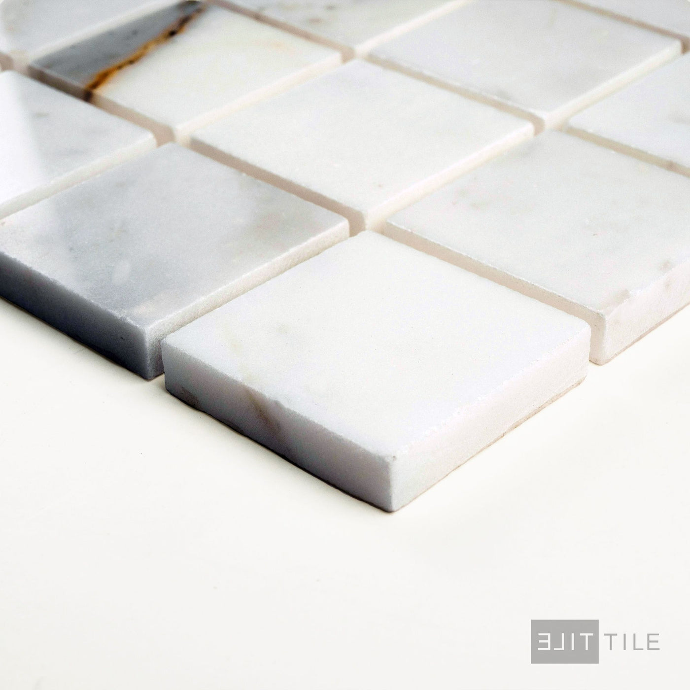 Calacatta Gold Marble 2" Square Polished Mosaic