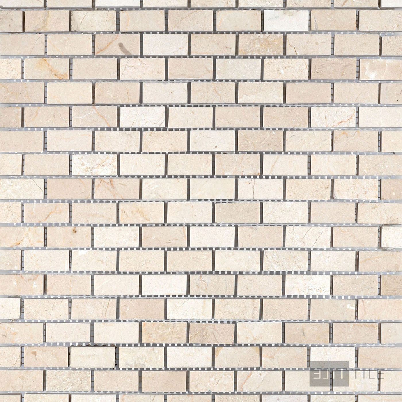 Crema Marfil Marble 5/8X1-1/4 Brick Honed Mosaic
