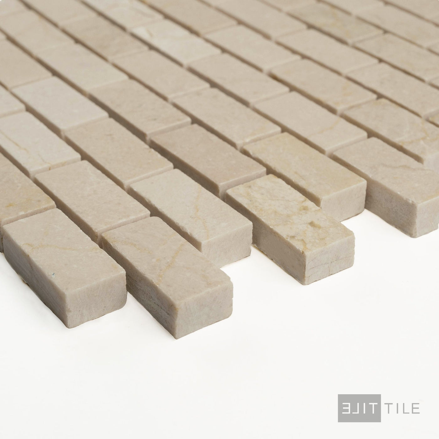 Crema Marfil Marble 5/8X1-1/4 Brick Honed Mosaic