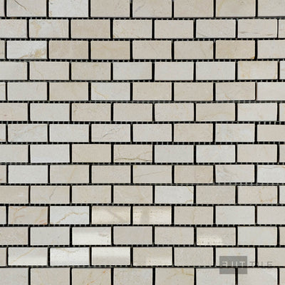 Crema Marfil Marble 5/8X1-1/4 Brick Polished Mosaic