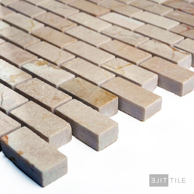 Crema Marfil Marble 5/8X1-1/4 Brick Polished Mosaic