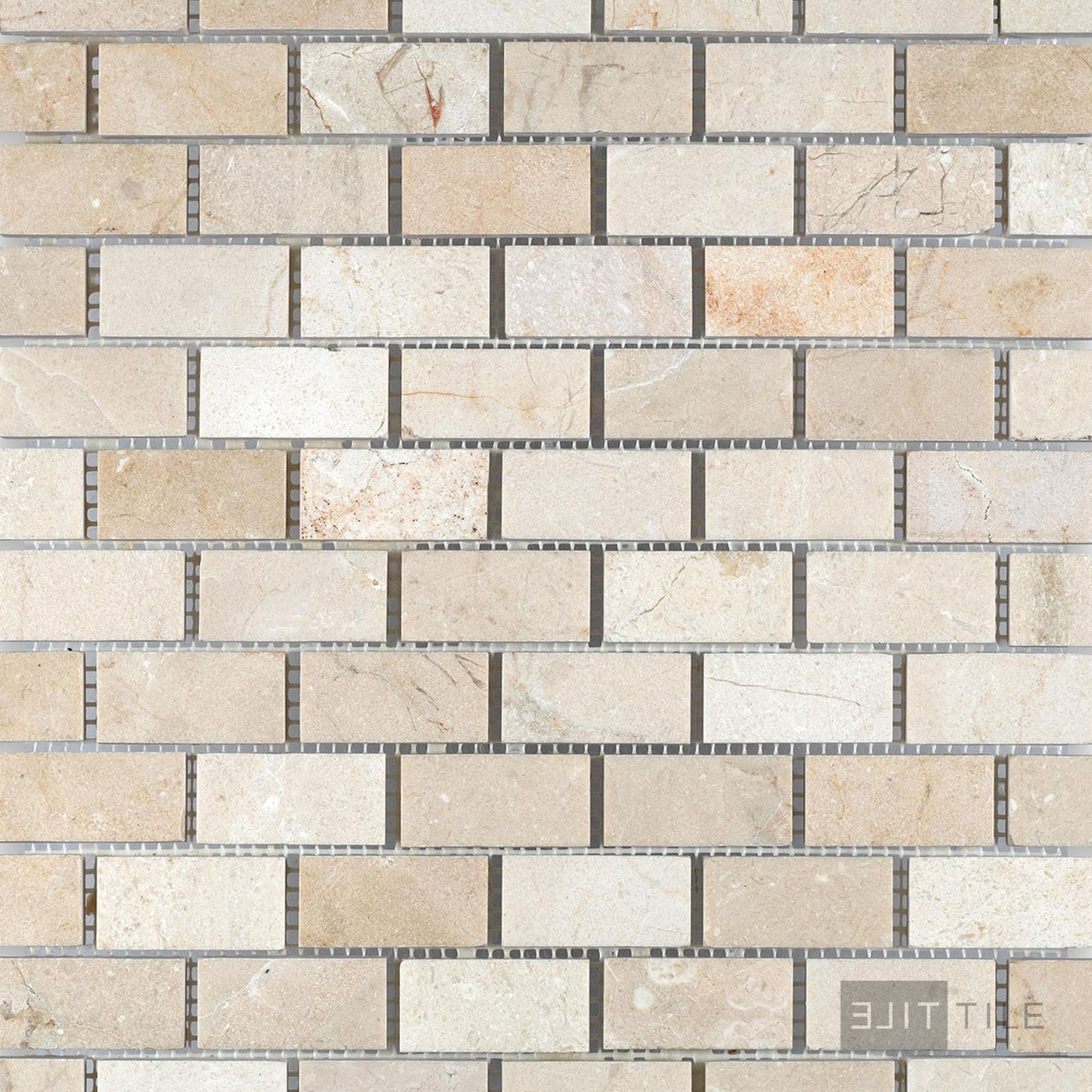 Crema Marfil Marble 1X2 Brick Honed Mosaic