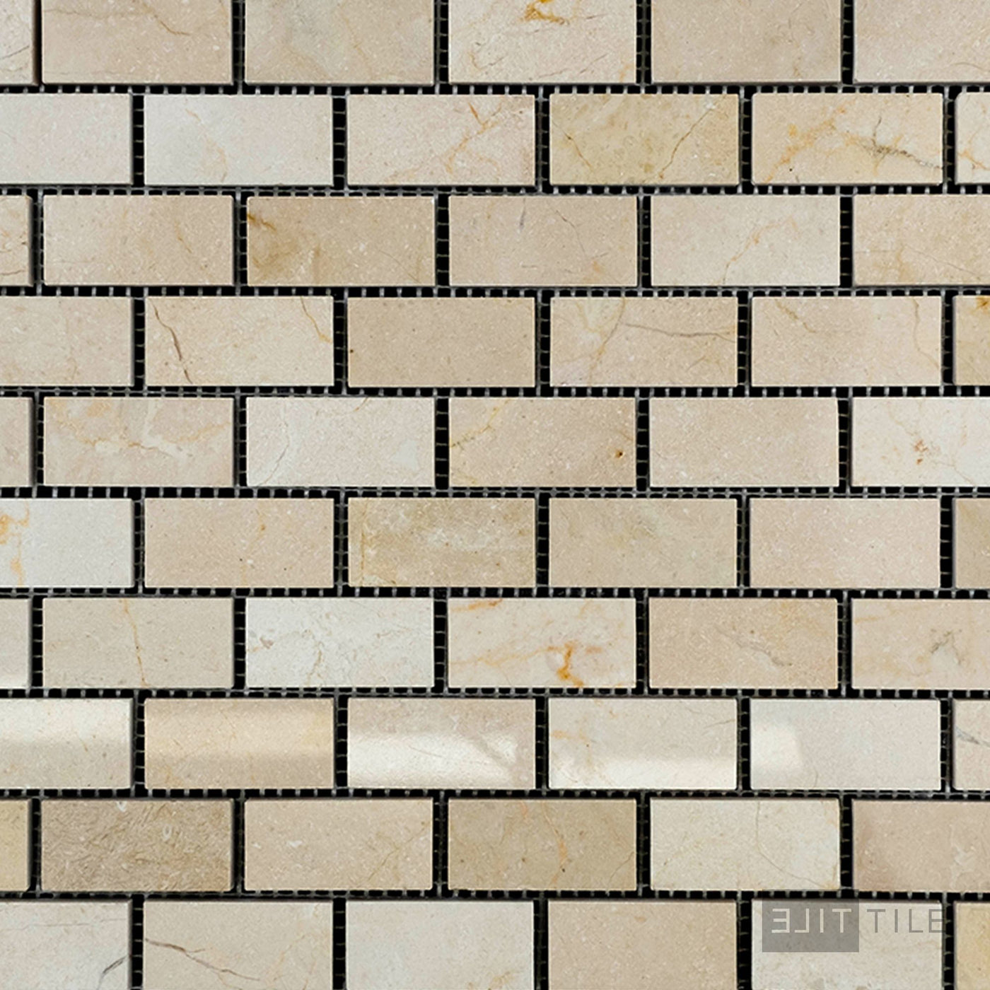 Crema Marfil Marble 1X2 Brick Polished Mosaic
