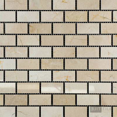 Crema Marfil Marble 1X2 Brick Polished Mosaic