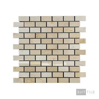 Crema Marfil Marble 1X2 Brick Polished Mosaic