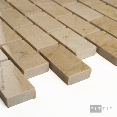 Crema Marfil Marble 1X2 Brick Polished Mosaic