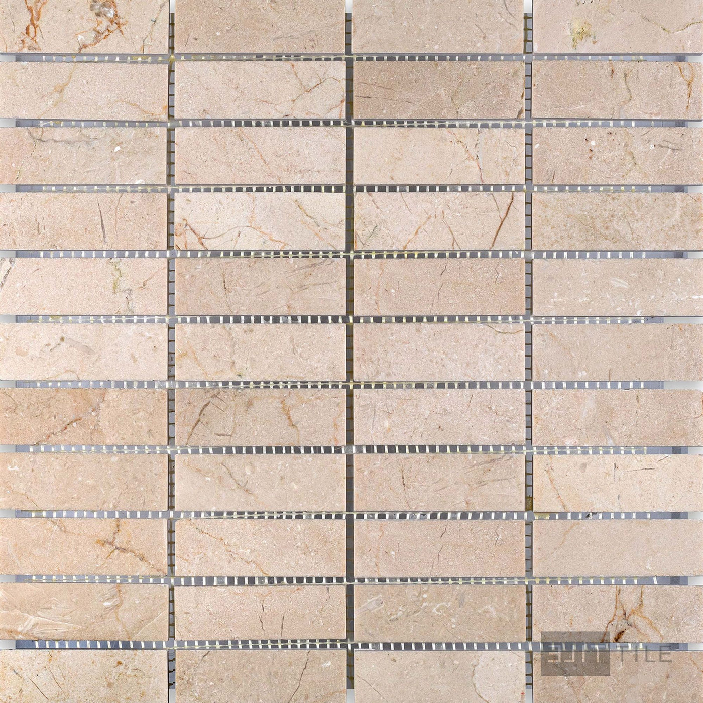 Crema Marfil Marble 1X3 Stacked Honed Mosaic