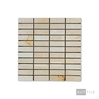 Crema Marfil Marble 1X3 Stacked Polished Mosaic