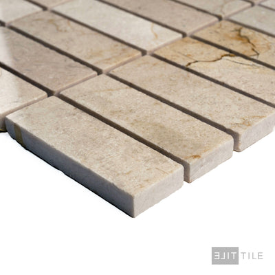 Crema Marfil Marble 1X3 Stacked Polished Mosaic