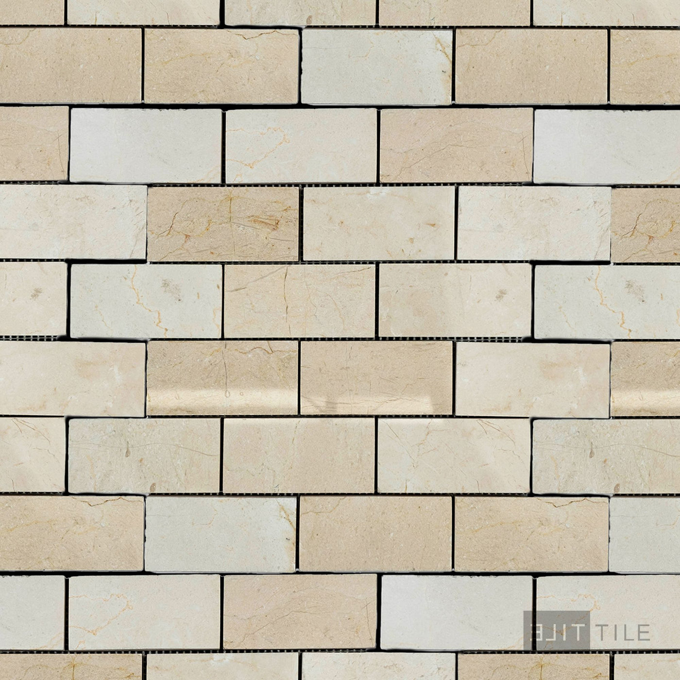 Crema Marfil Marble 2X4 Brick Polished Mosaic