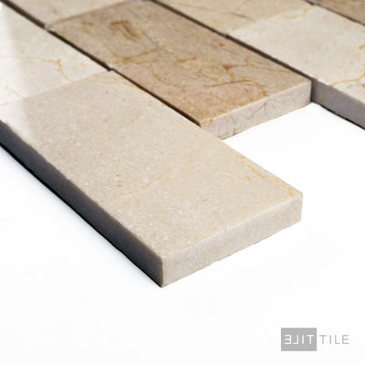 Crema Marfil Marble 2X4 Brick Polished Mosaic