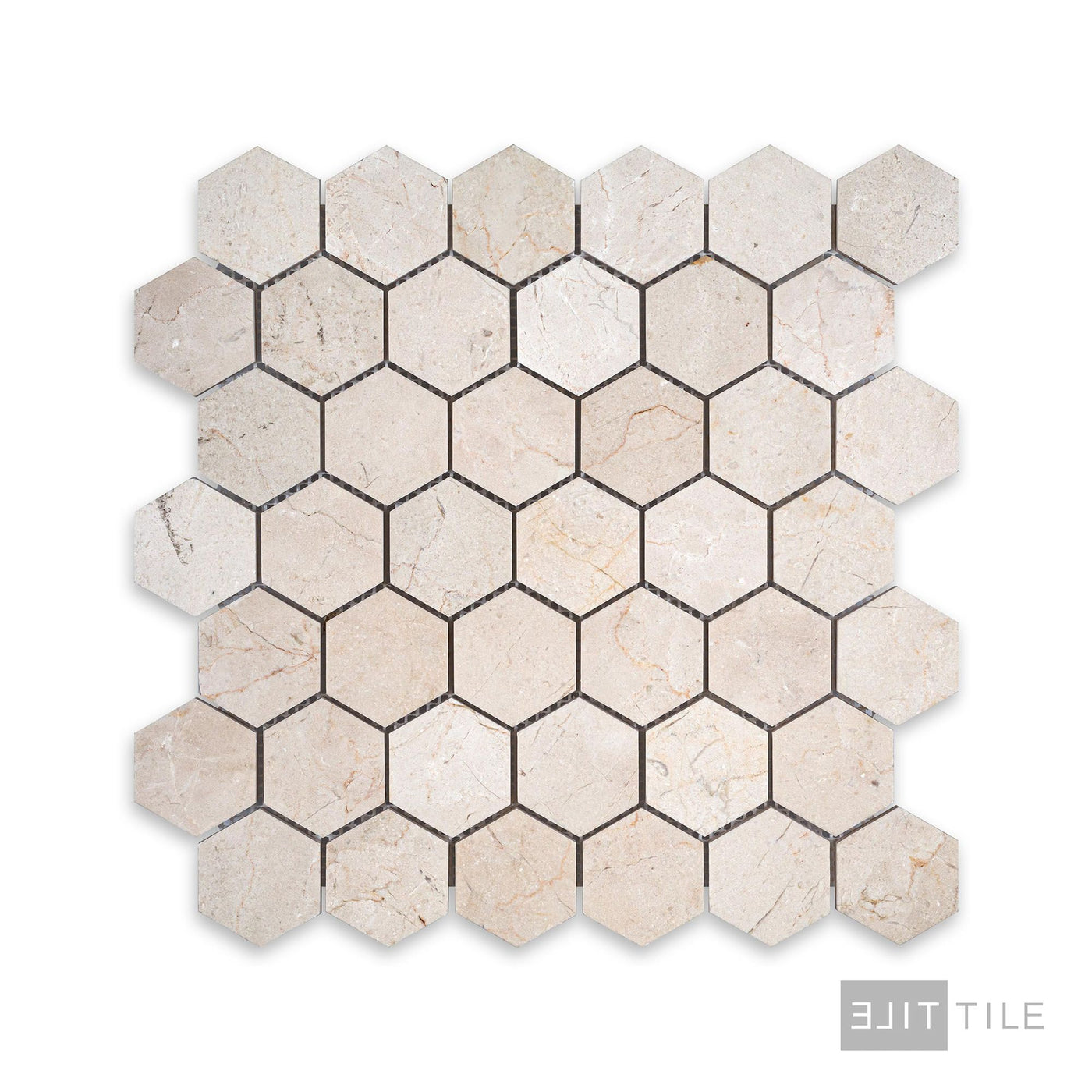 Crema Marfil Marble 2" Hexagon Honed Mosaic